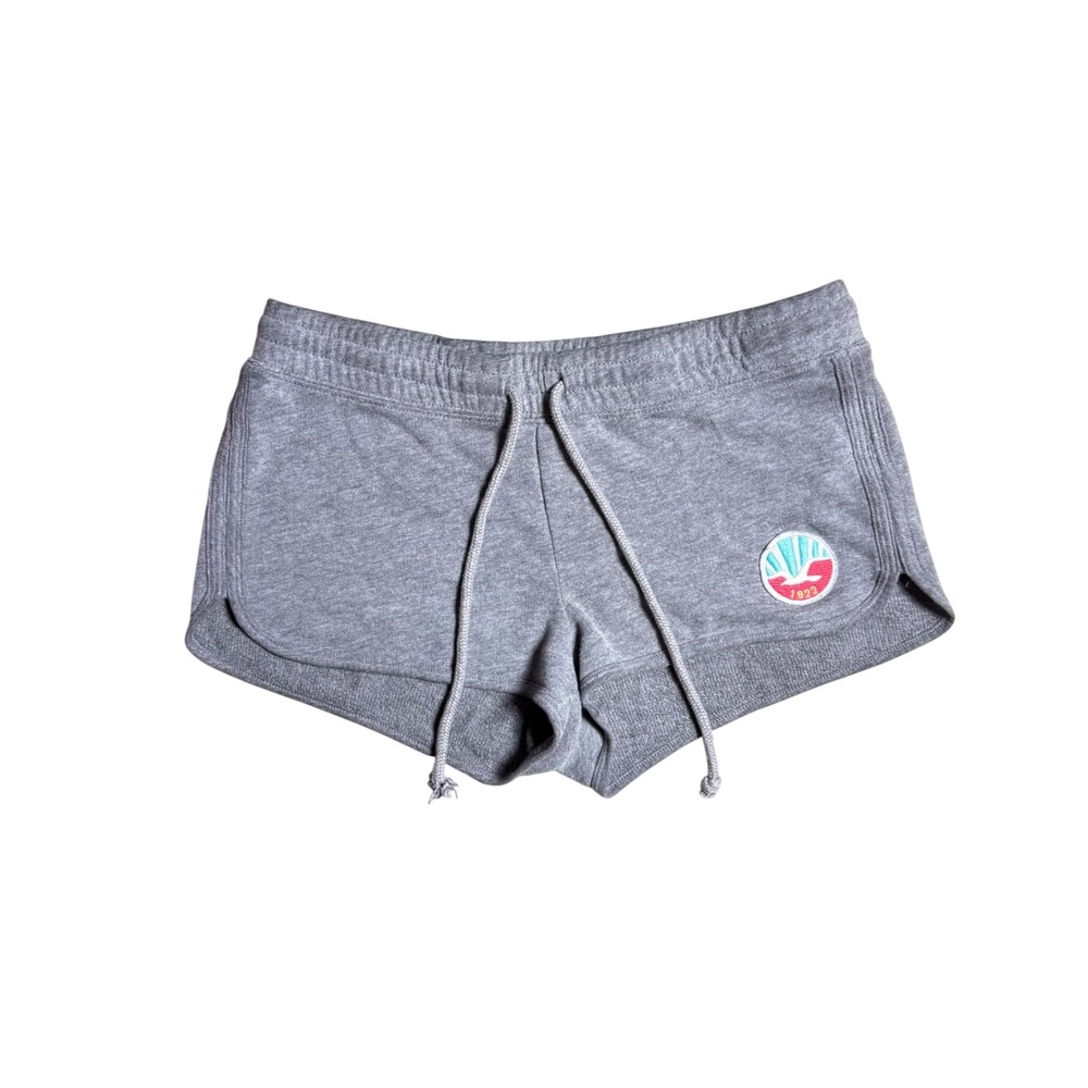 Hollister Grey Heathered Graphic Logo Sweat Shorts